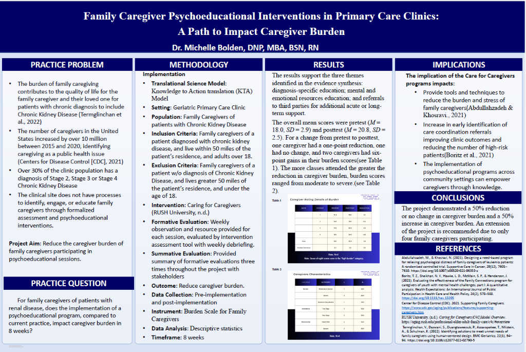 Family Caregiver Psychoeducational Interventions in Primary Care Clinics: A Path to Impact Caregiver Burden