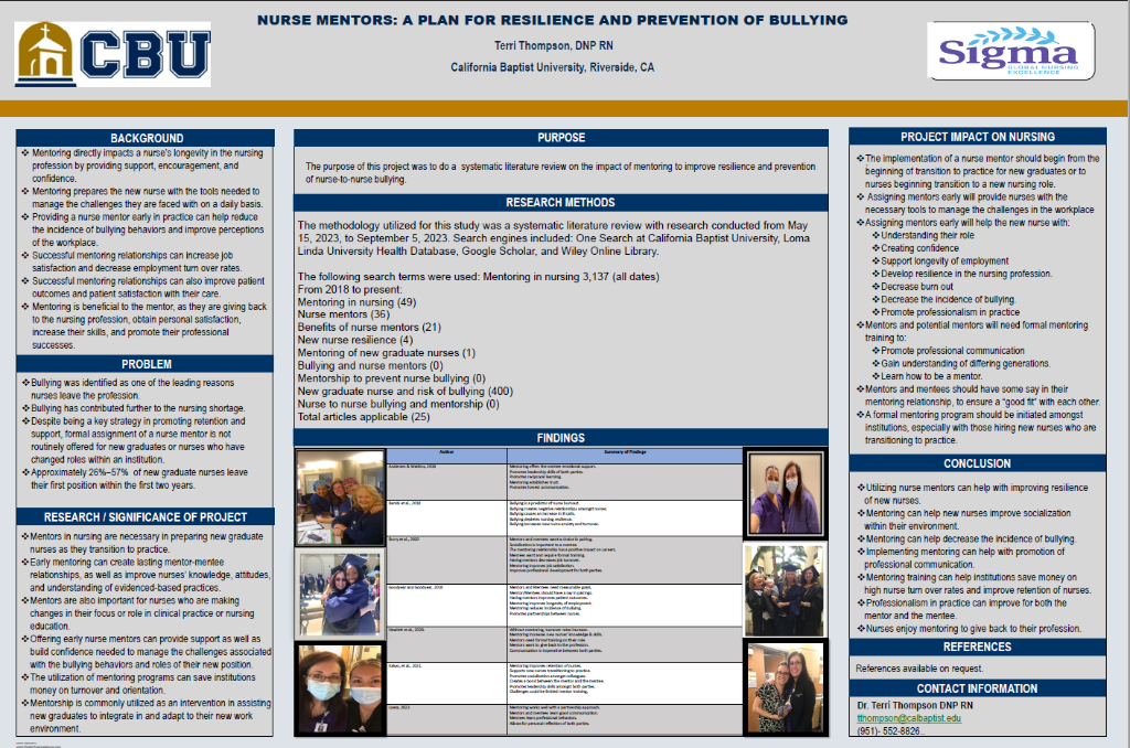 Nurse Mentors: A Plan for Resilience and Prevention of Bullying