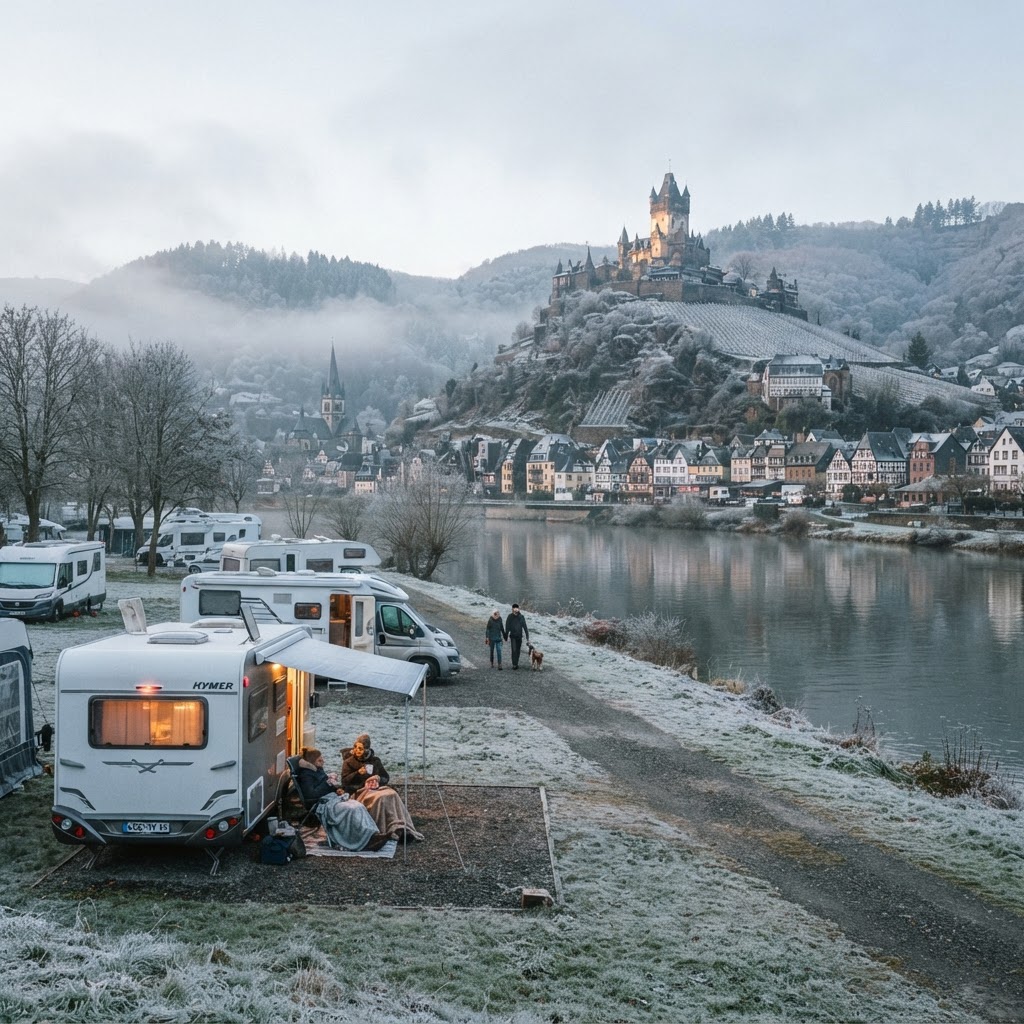 Mosel Cochem im Winter