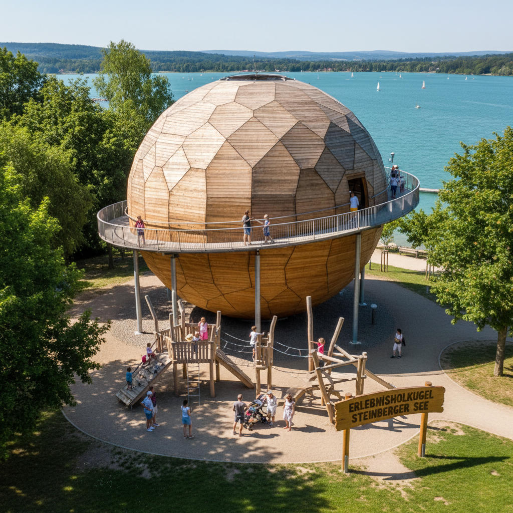 Erlebnisholzkugel am Steinberger See