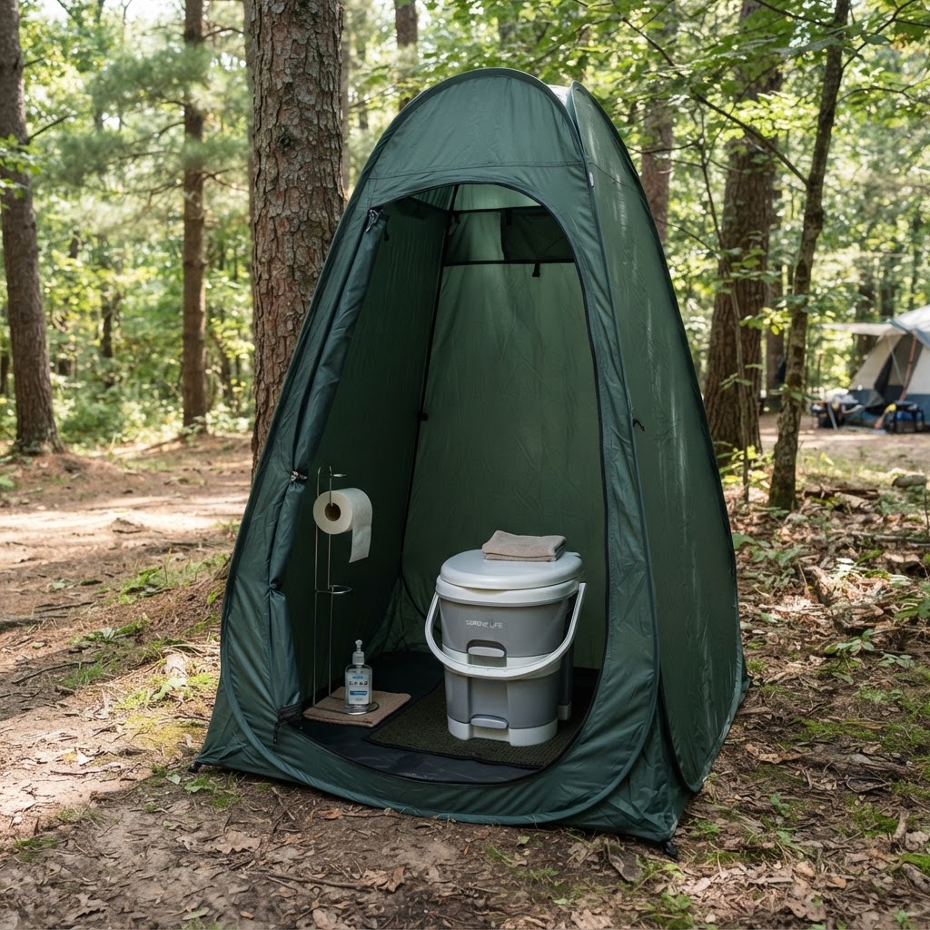 Faltbare Camping-Toilette portabel