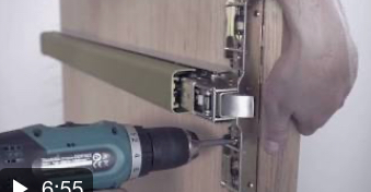 Door lock installation with drill - professional locksmith