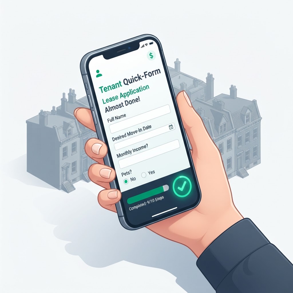 The prospect submits a quick questionnaire