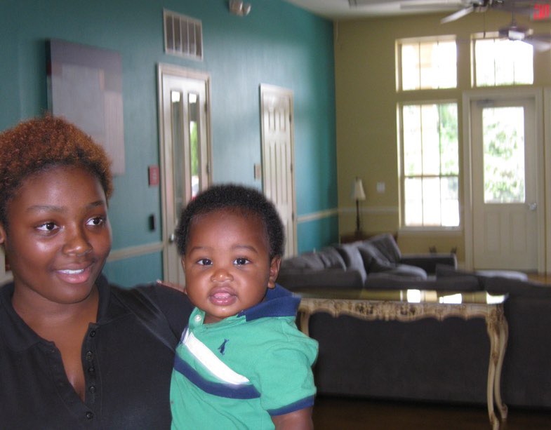 Terrianna as a young mother in foster care
