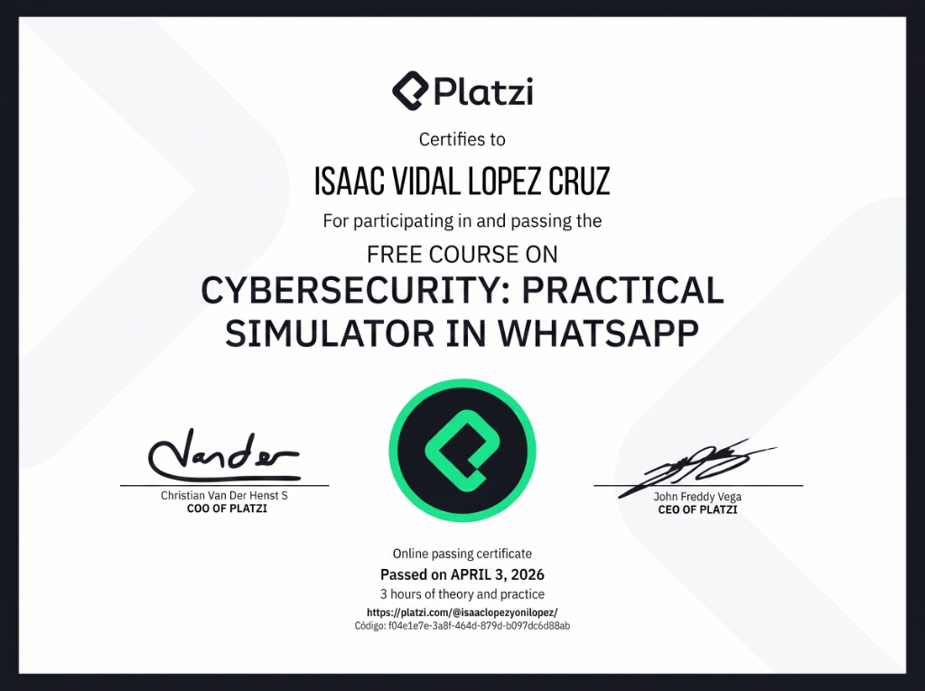 Cybersecurity: Practical Simulator in WhatsApp
