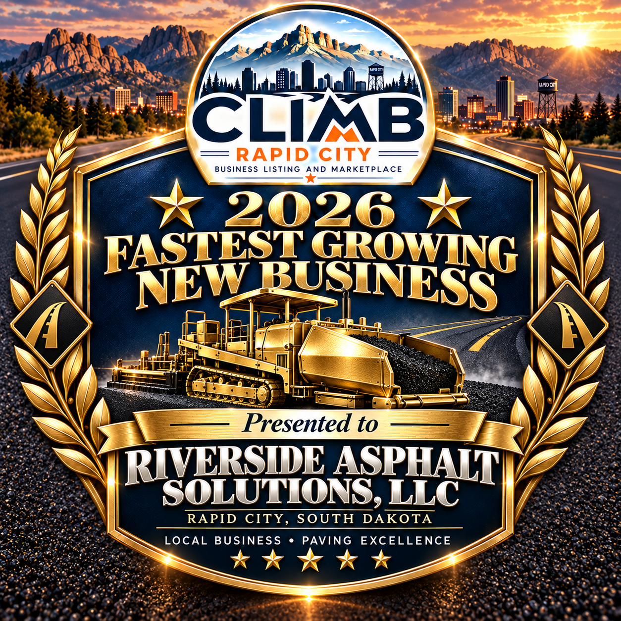 2026 Fastest-Growing New Business Award — Riverside Asphalt Solutions, LLC