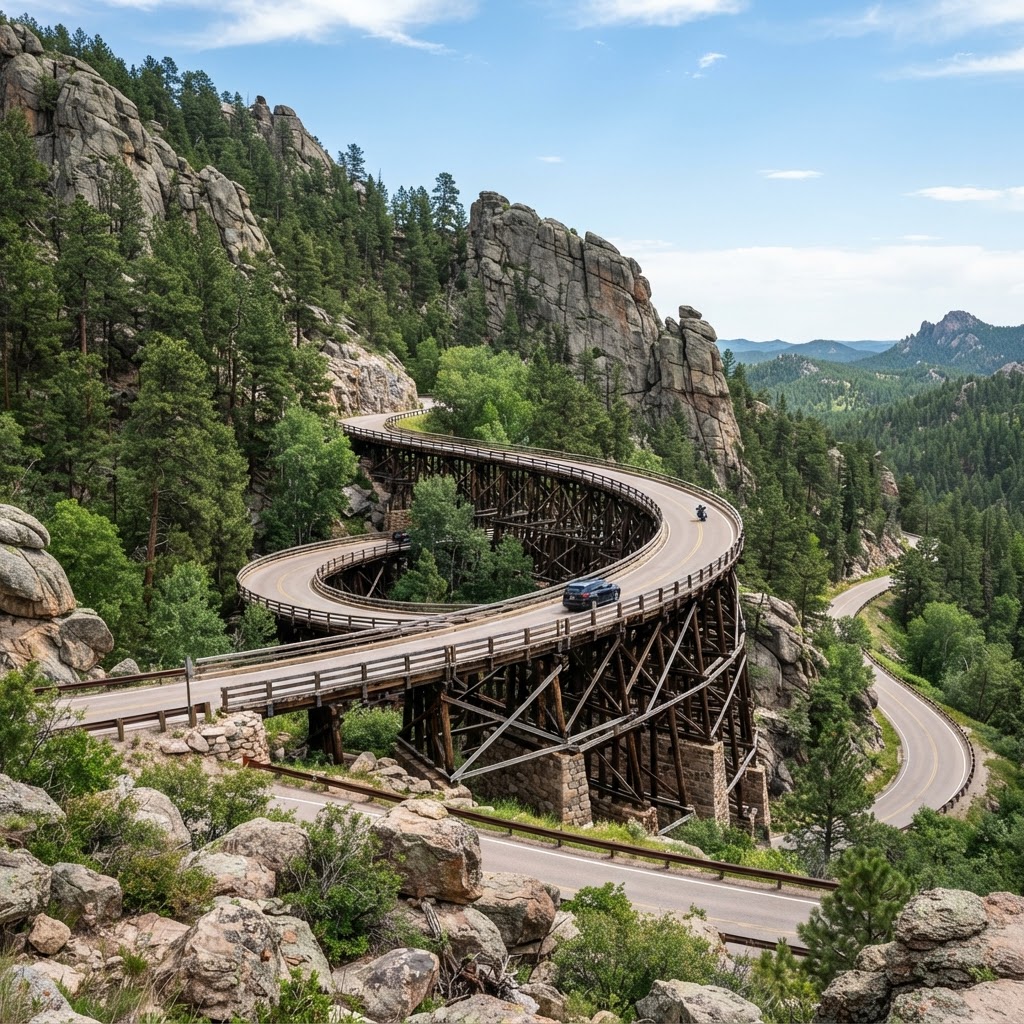 Iron Mountain Road Pigtail Bridges