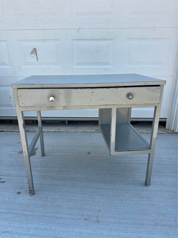 FREE - Vintage Industrial Metal Desk
