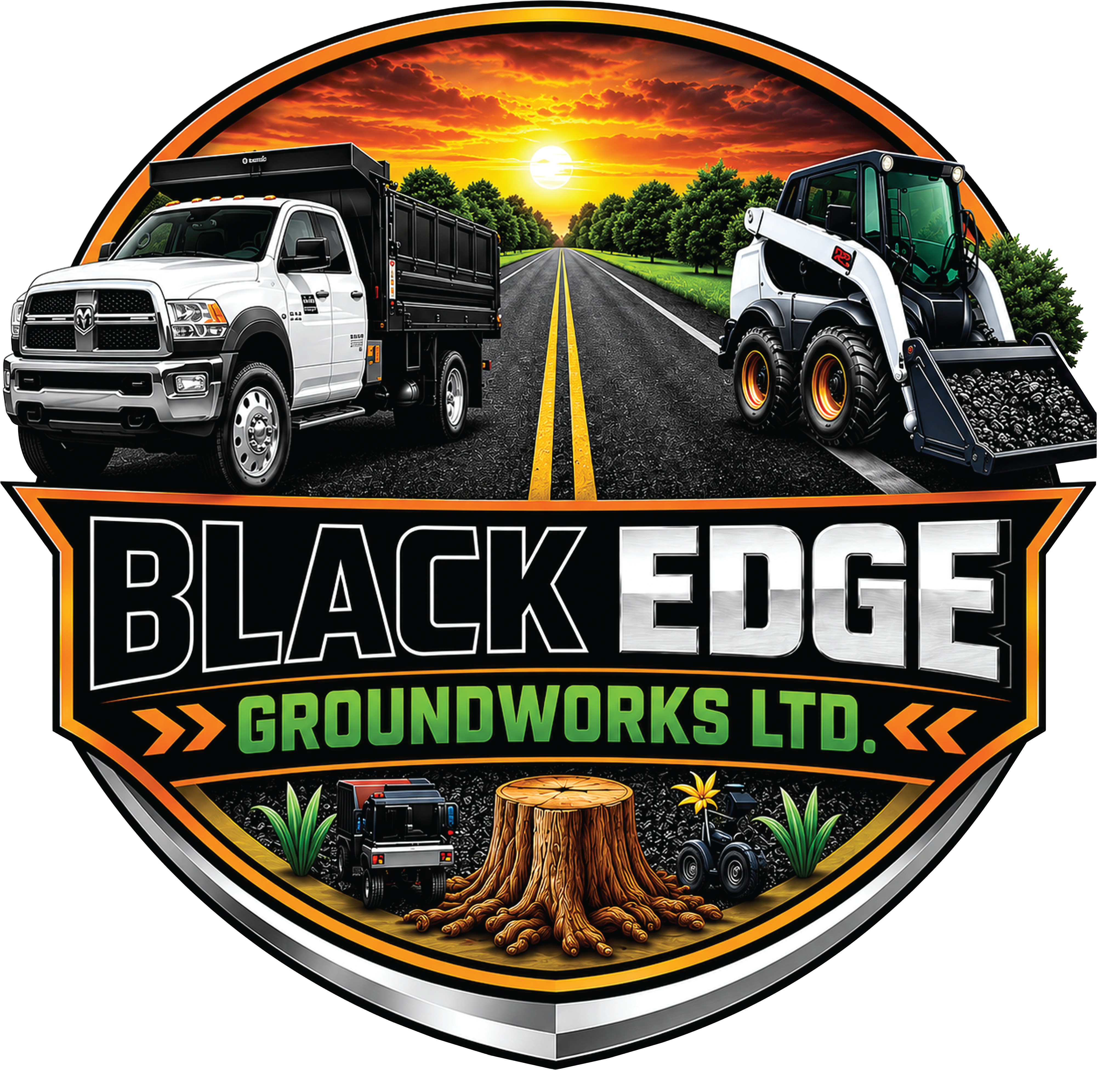Black Edge Groundworks old AI-generated logo before the redesign