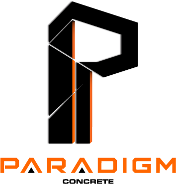 Paradigm Concrete logo   black on light concrete