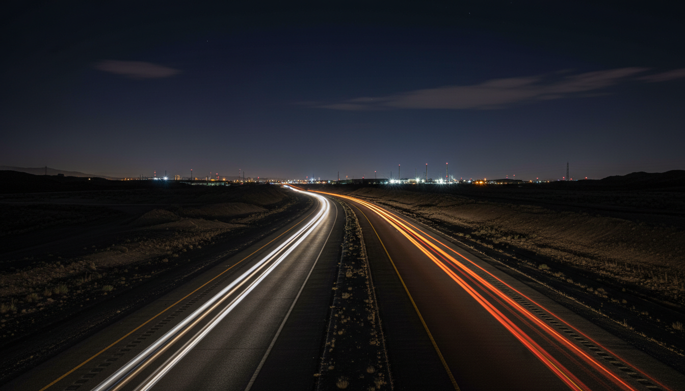 Highway at night