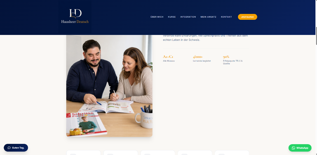 Hausheer Deutsch – Website für privaten Deutschunterricht