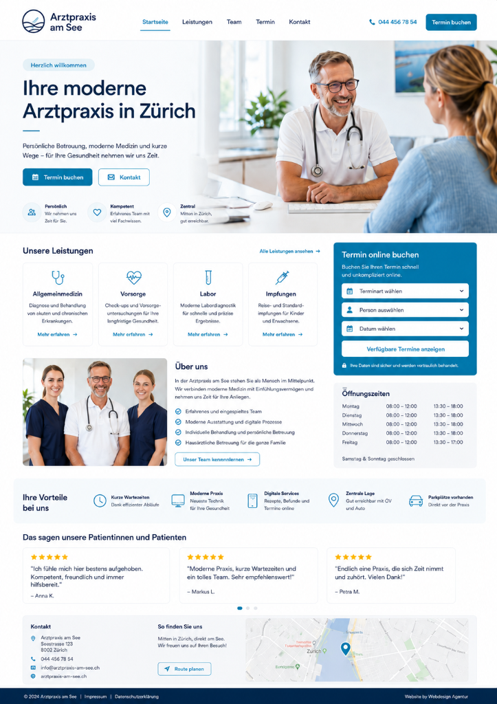 Hausarztpraxis – Website Beispiel