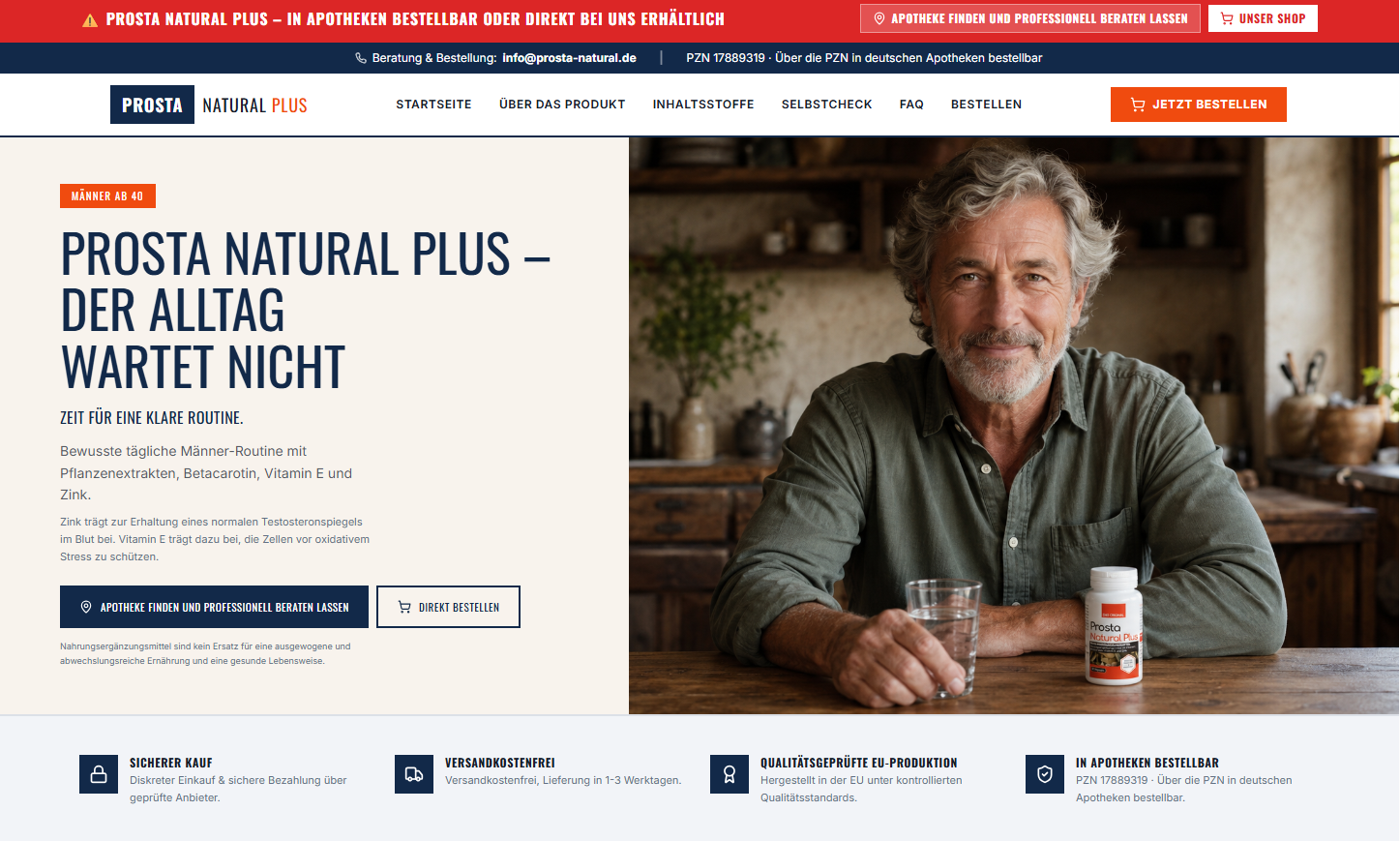 Gesundheitsprodukt – Produkt-Landing-Page Beispiel