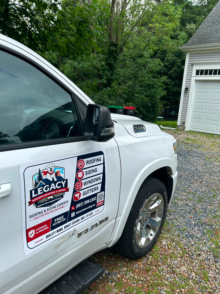 Legacy Modern Roofing & Siding truck wrap