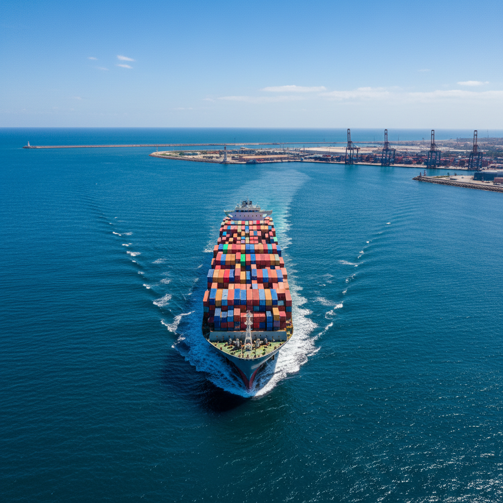 Transport maritime Maroc - porte-conteneurs au port de Casablanca ou Tanger Med