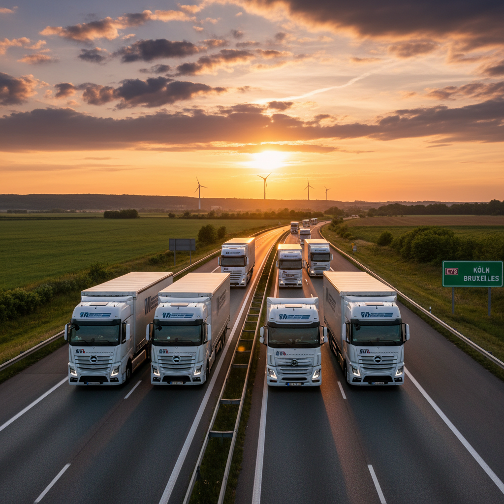Transport routier international Maroc Europe - convoi de camions APPELTRANS