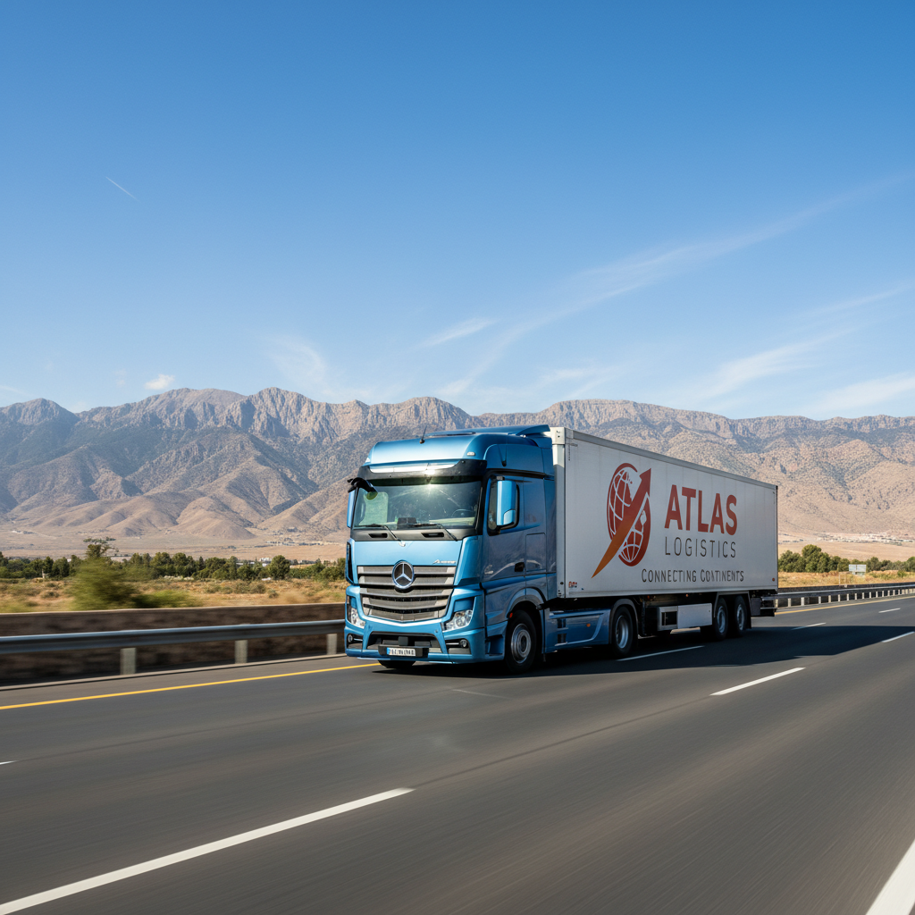 Transport national Maroc - camion APPELTRANS sur autoroute marocaine
