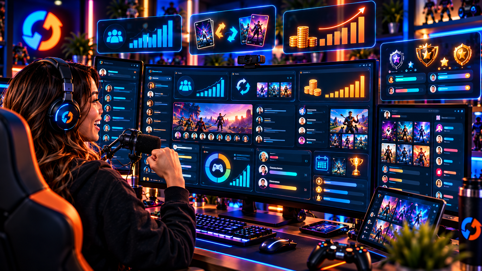 Your Community, Live at a Glance — creator dashboard studio with real-time community, trade, and revenue metrics