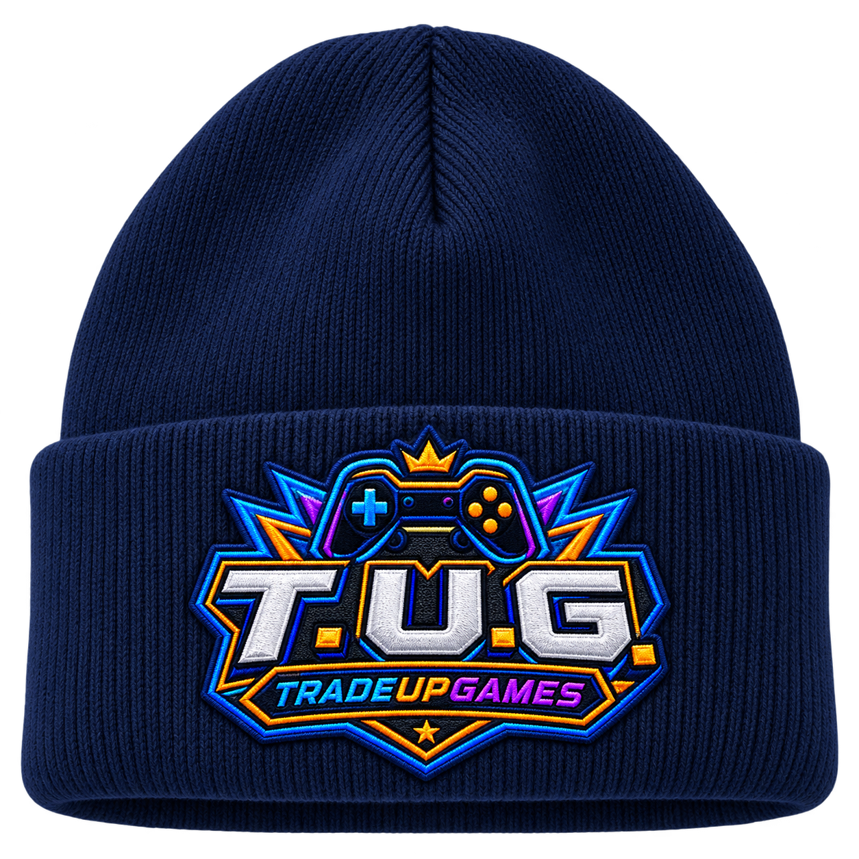Navy T.U.G. Classic Patch Beanie