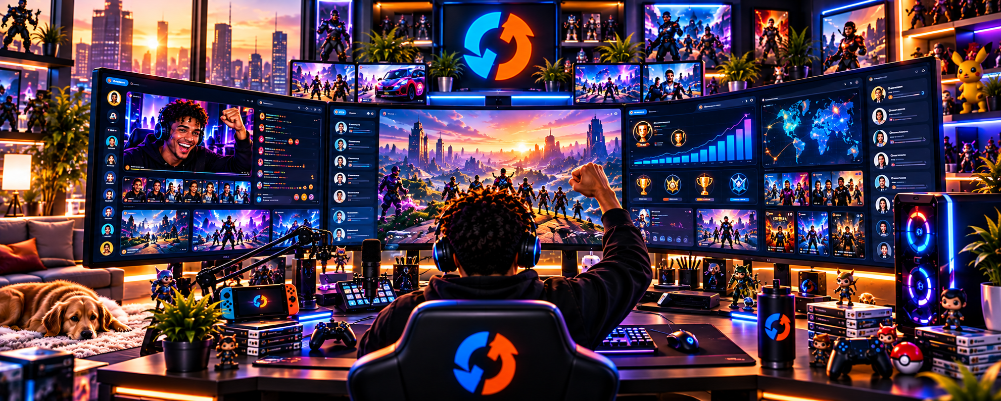 TradeUpGames Founders Operating System — a creator's command center empire at login