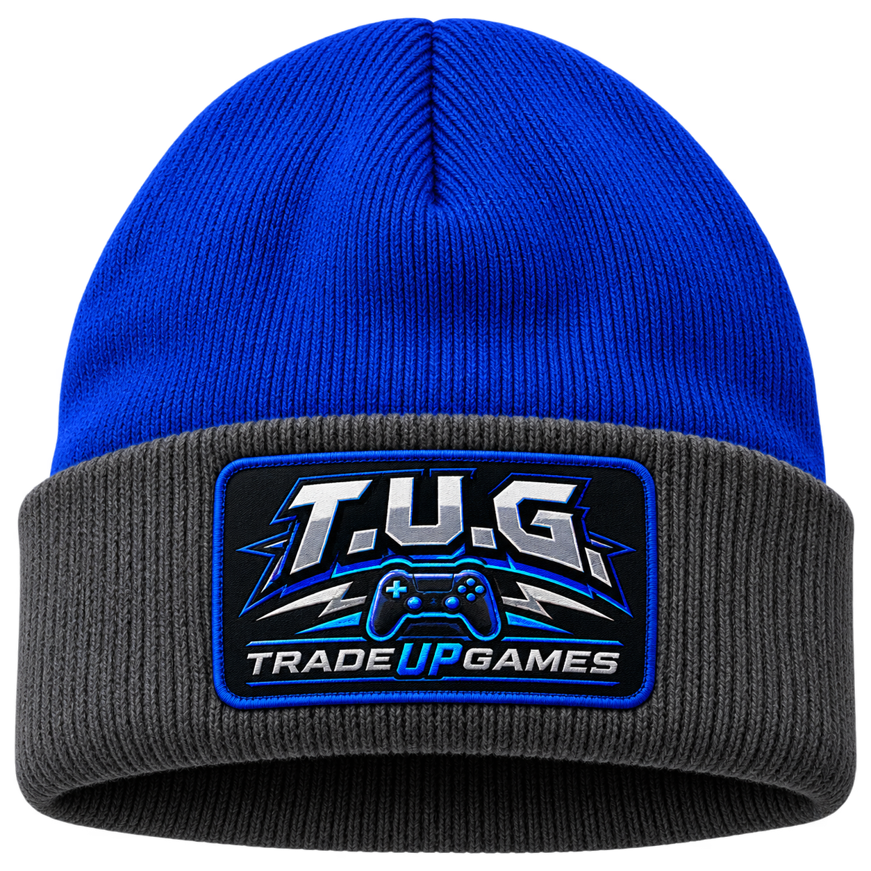 Black Retro Stripe T.U.G. Beanie