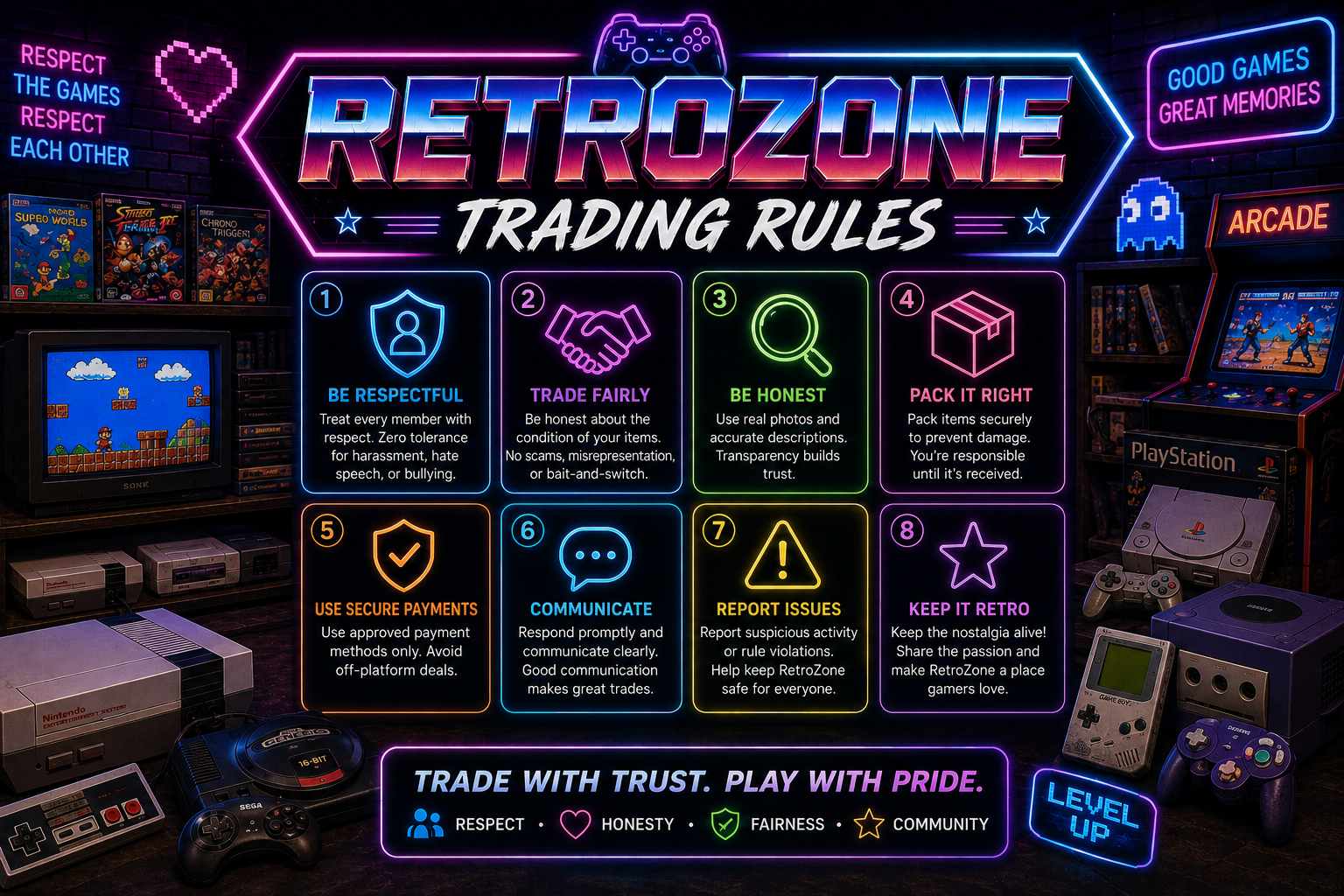 RetroZone Trading Rules