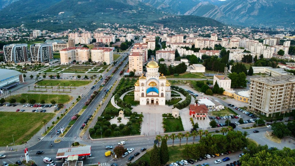 Sveti Stefan aerial