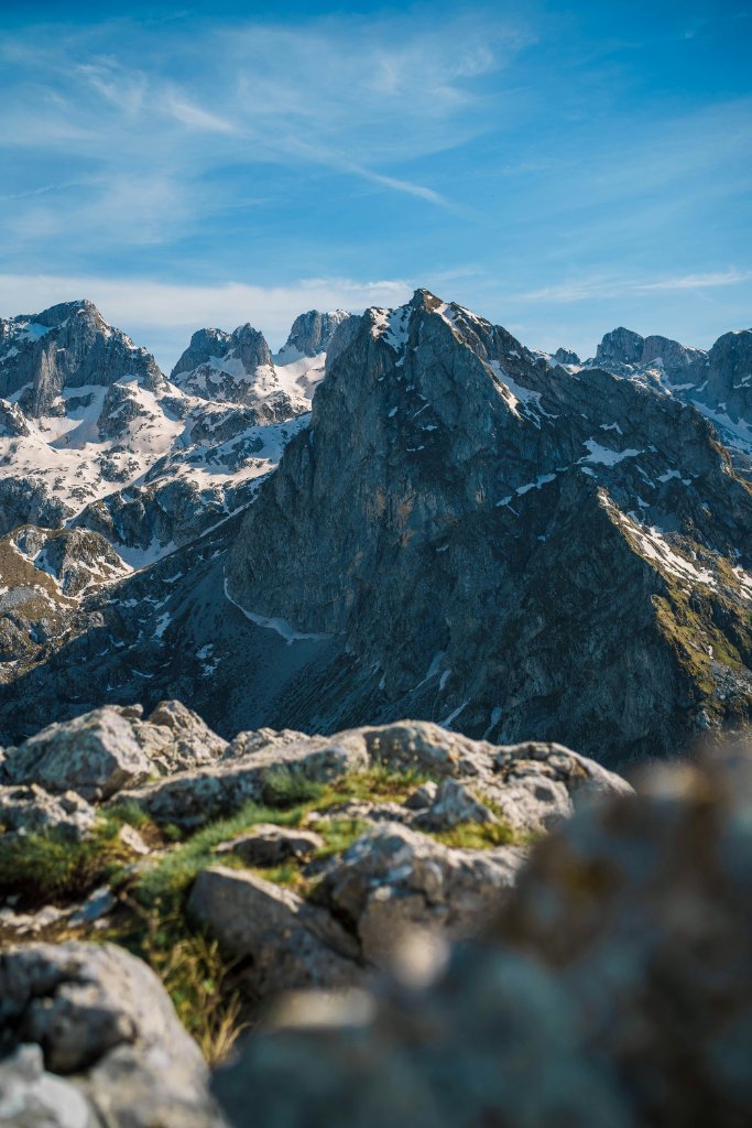 Mountain trail hiker