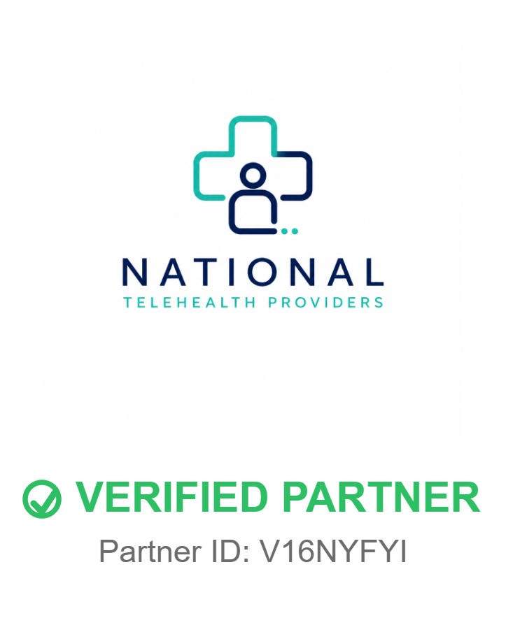 National Telehealth Providers Verified Partner · V16NYFYI