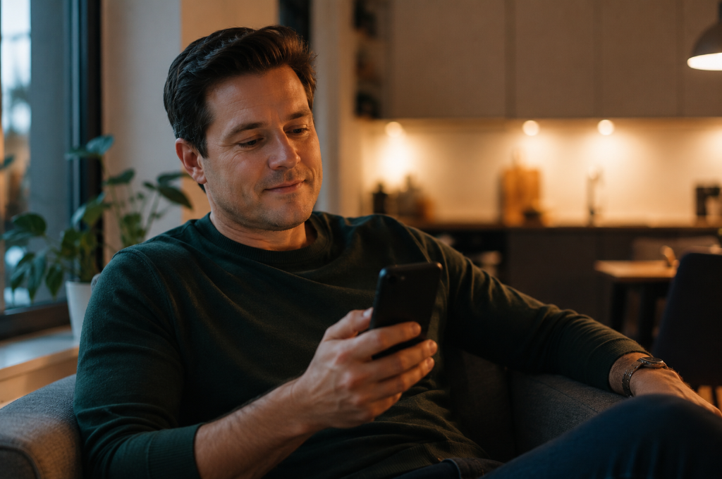 Person managing their care from home