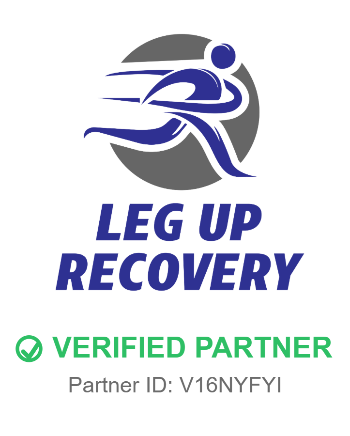 Leg Up Recovery Verified Partner · V16NYFYI