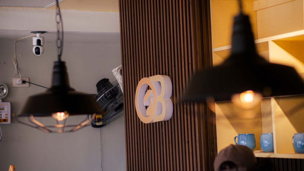 OB logo wall