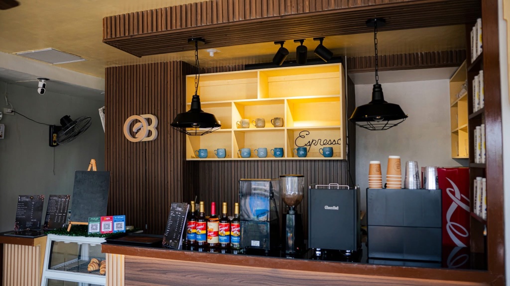 The bar counter