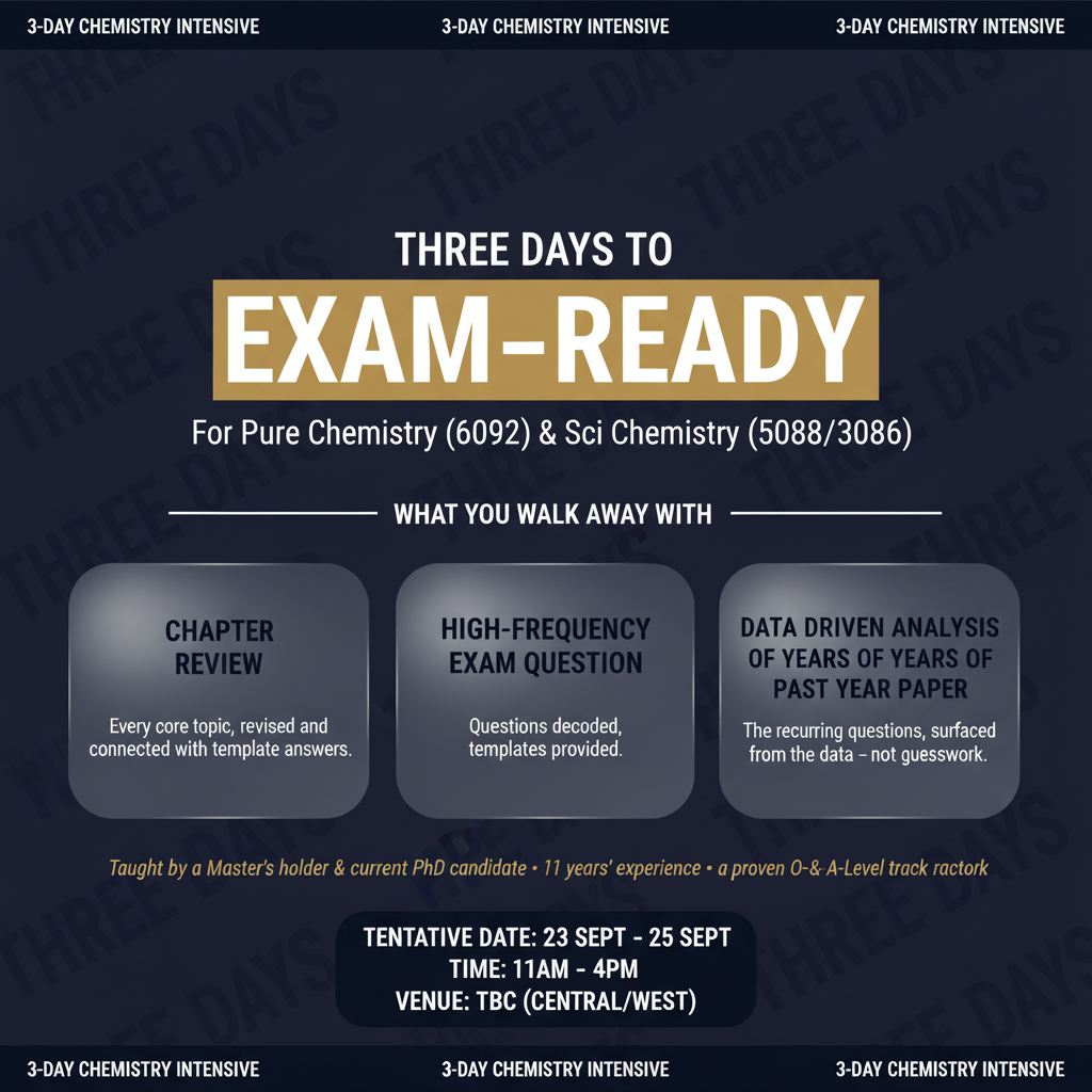 AfterClass 3-Day Chemistry Intensive poster
