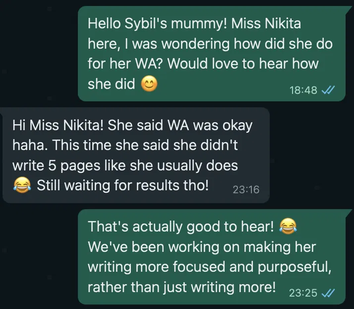 Parent feedback