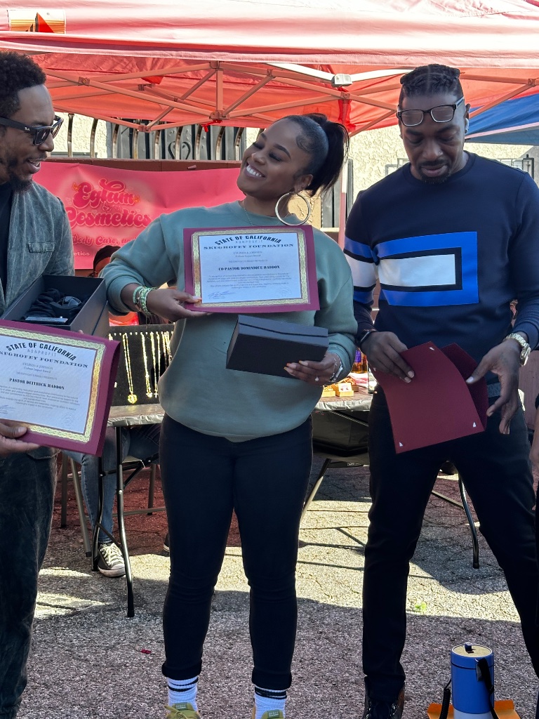 State of California Certificates Presented to Pastor & Co-Pastor Haddon