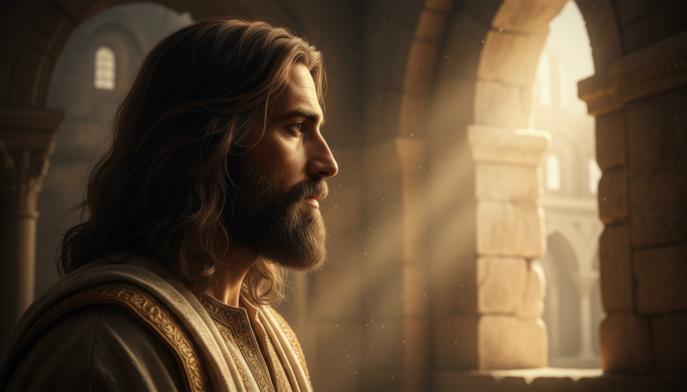 Jesus Christ in divine light