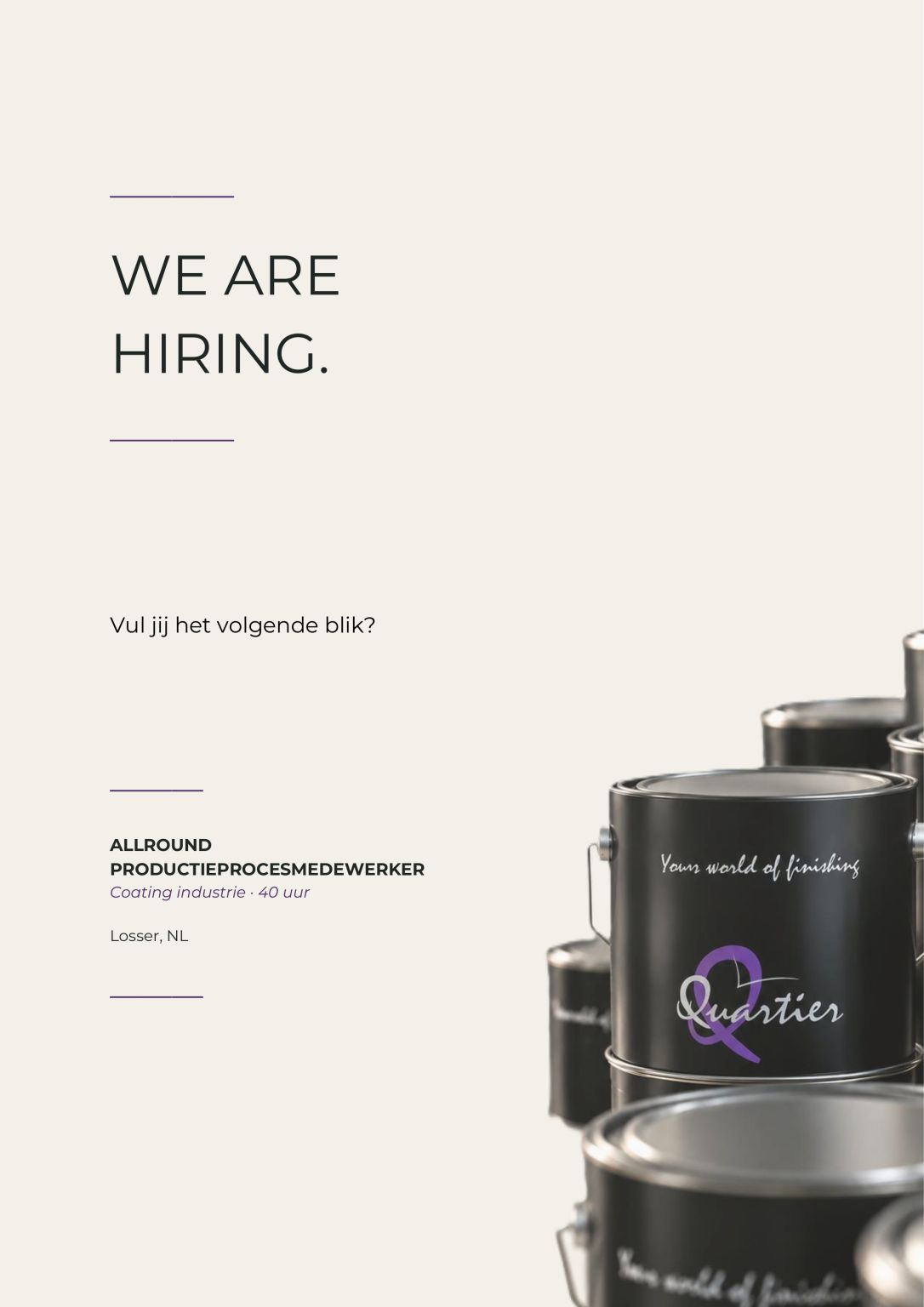 We are hiring - Quartier