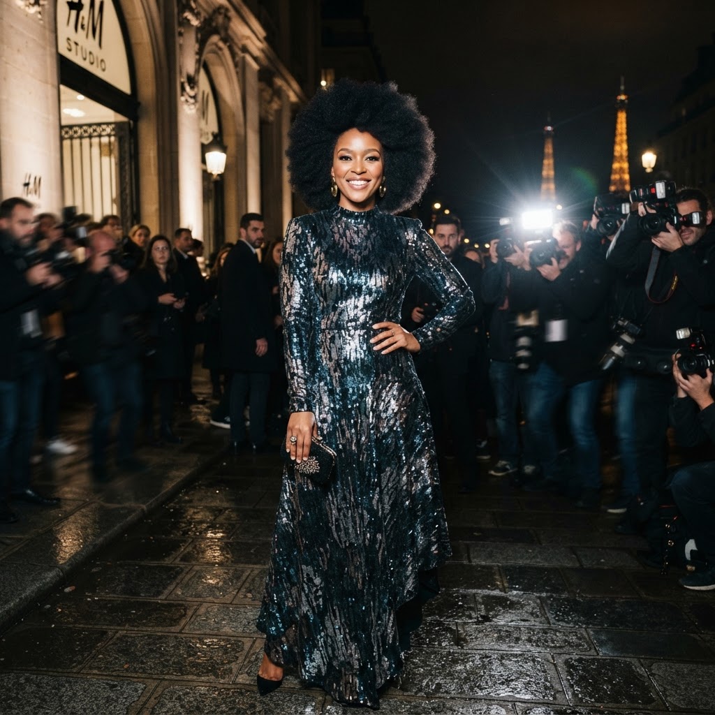 Nomalanga Shozi Revives Signature Afro for Paris Fashion Event