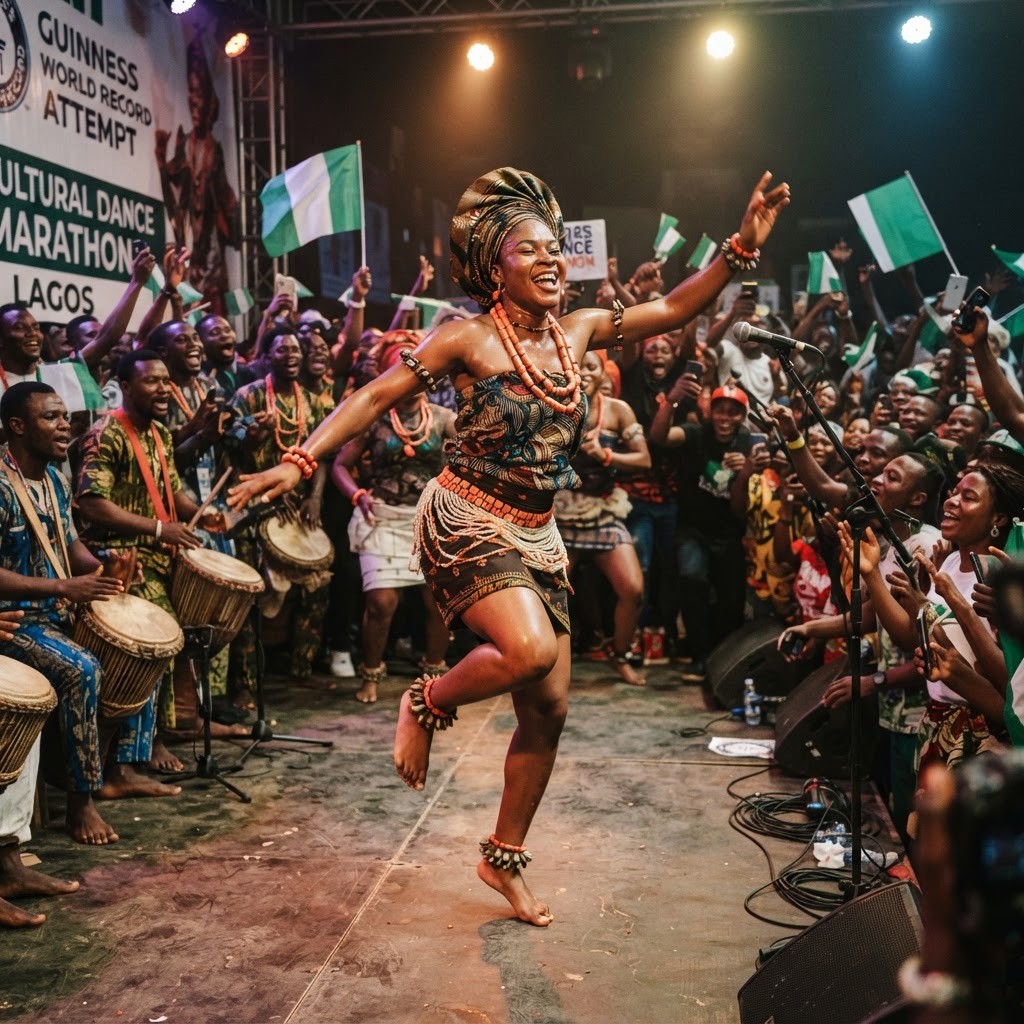 Nigerian Dancer Attempts Seven-Day Non-Stop World Record Dance