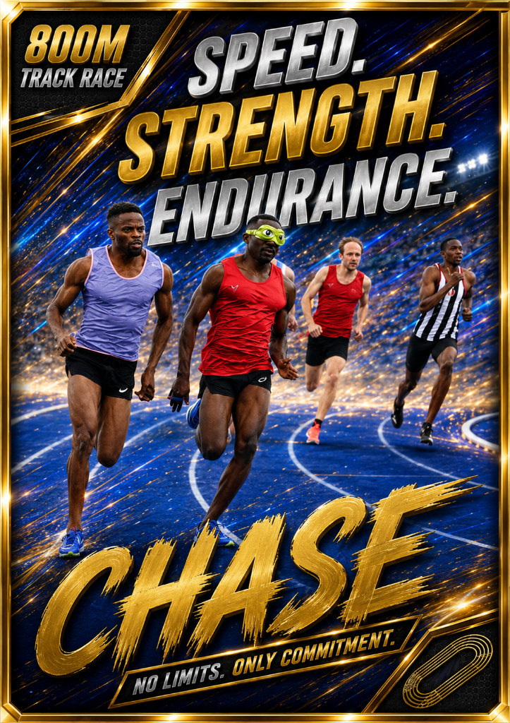 800M Track Race — Speed. Strength. Endurance.