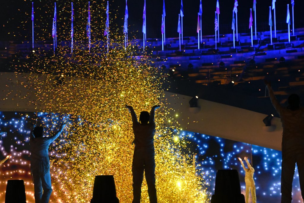 Winter Paralympics athlete in competition