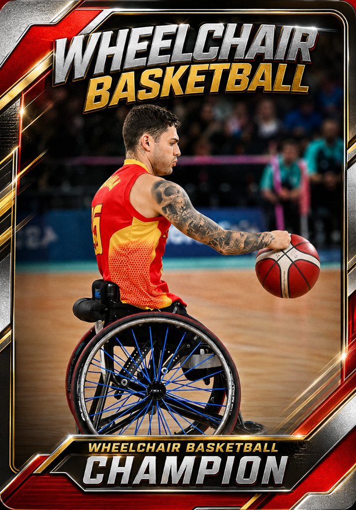 Wheelchair Basketball Champion Card