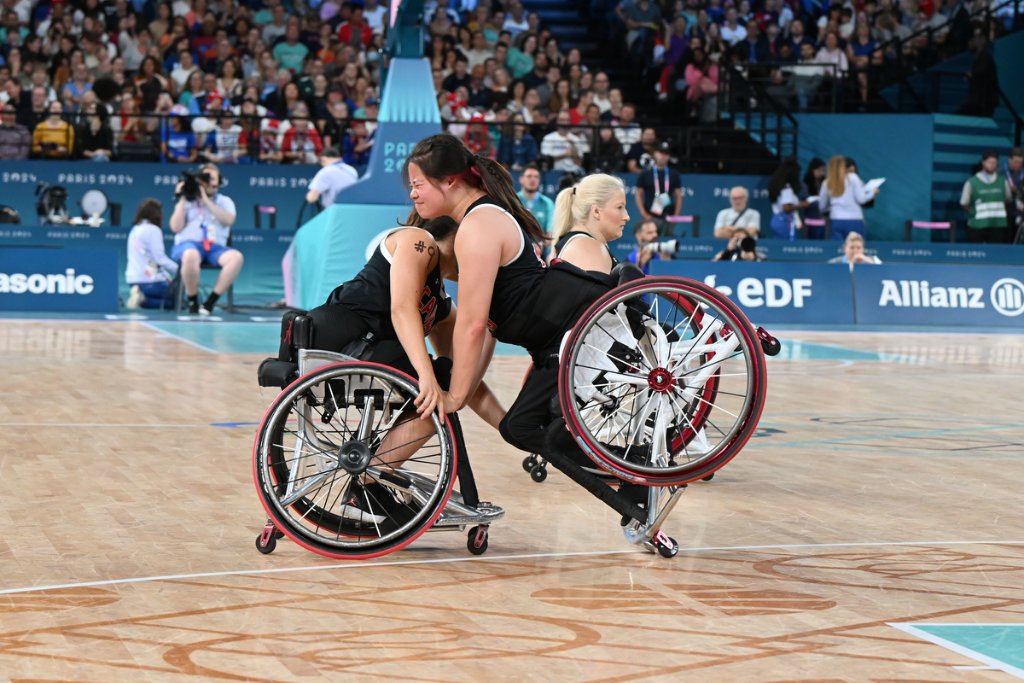 Wheelchair Basketball athlete in competition