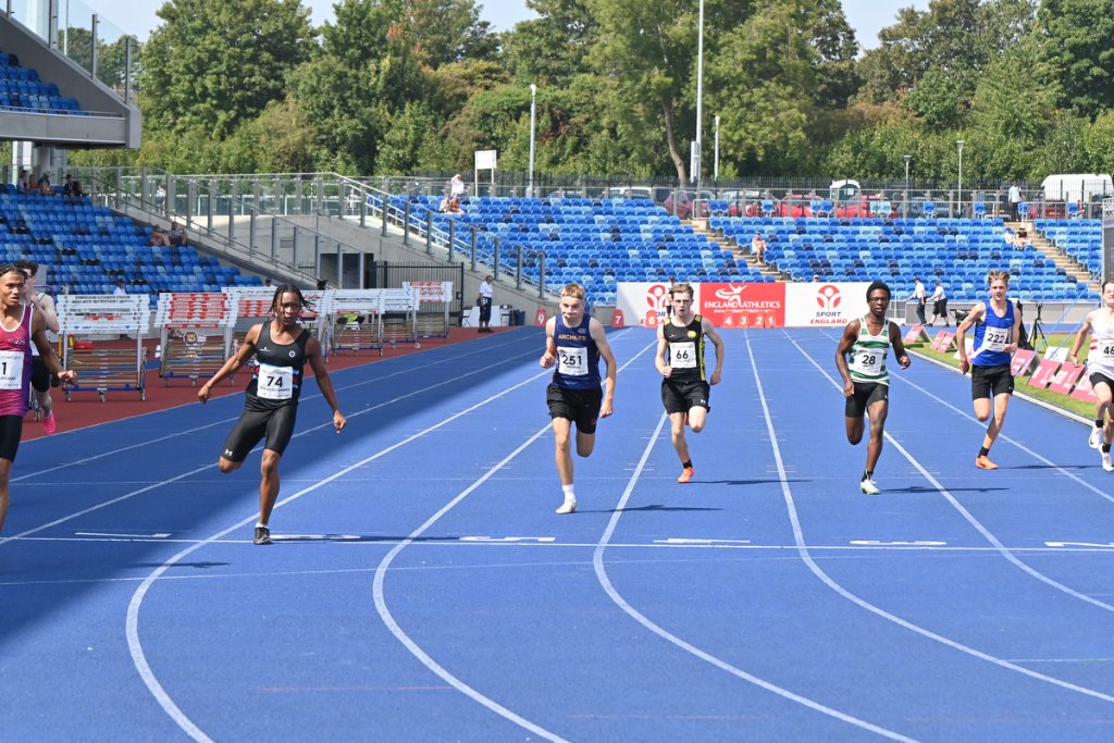 Female javelin thrower #926 releasing the javelin at Birmingham stadium