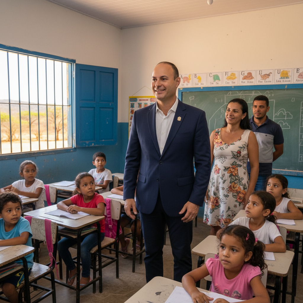 Visita a escola pública do interior