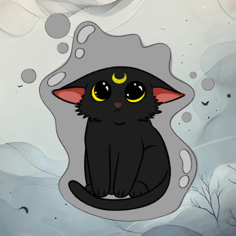 Geisterkatze aus der Ghosttown-Spielwelt.
