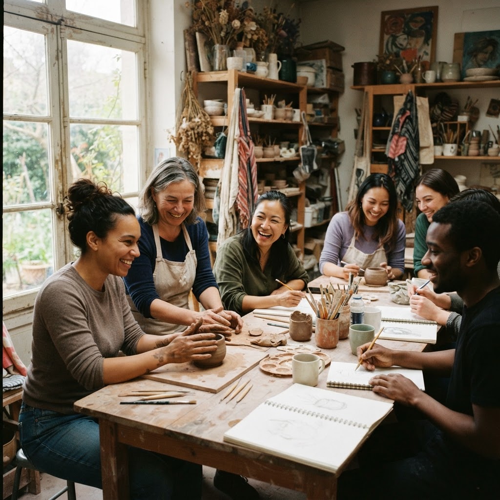 Gemeinschaftliches kreatives Erlebnis als Beispiel für die Experience Economy