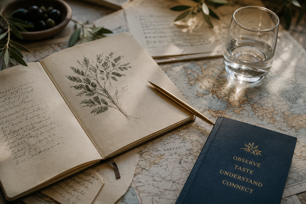 Field journal and local artefacts